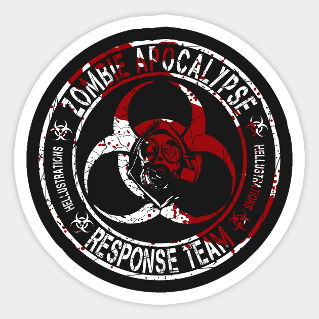 Zombie Response Team Sticker by Hellustrations